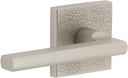 Viaggio Quadrato Leather Rosette Double Dummy with Milano Lever in Satin Nickel