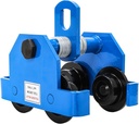 YOUEON Push Beam Trolley 2200 Lbs/1 Ton Load Capacity, Manual Trolley for I-Beam & H-Beam with Sturdy Dual Wheels, Adjustable Width 2.75"-5.25", Heavy Duty Plain Trolley for Hoist and Lifting