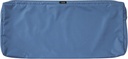 Classic Accessories Ravenna Water-Resistant 48 x 18 x 3 Inch Outdoor Bench/Settee Cushion Slip Cover, Patio Furniture Swing Cushion Cover, Empire Blue, Patio Furniture Cushion Covers