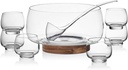 Mikasa Glenwood Party Punch Bowl Set with Punch Cups and Ladle, 8 Piece