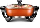 Picnic Bag Wok Household Electric Multifunction Hot Pot Cooking Pot Multi-Purpose Small fire, Cooking and Ready to eat, pan, 5L, 1400W, Orange