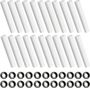 Garage Door Hinge Quiet Roller Sleeves 11mm ID 80mm Length Roller Shaft Nuts Bearing Gaskets for Cars RV Garage Doors（22 Sets