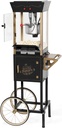 Nostalgia Popcorn Maker Machine - Professional Cart With 8 Oz Kettle Makes Up to 32 Cups - Vintage Popcorn Machine Movie Theater Style - Black