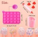Cake Pop Mold - 20 Cavity Silicone Cake Pop Mold with Cake Pop Gift Bags and Decorating Pen, Awesome Baking Gifts for Beginners and Kids