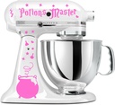 Potions Master Wizard Cauldron Light Pink Vinyl Decal Set Stand Mixer Witches Wicca Mage