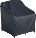 Waterproof patio Adirondack chair cover 1-piece set, lawn/garden outdoor furniture cover, suitable for maximum chair size 32 inches wide x 35 inches deep x 36 inches high (black)