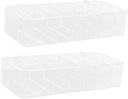 Uonlytech 2pcs Organizer Bins for Tea Bags Pod Sugar Packet Condiment Tea Holder Sugar Bowl Storage Tank