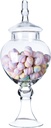 Diamond Star Clear Glass Apothecary Jars, Large Candy Buffet Display, Elegant Storage Jar, Decorative Wedding Candy Organizer Canisters (Height: 16.5" Body: 6.5")