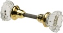 Ilco Kaba Crystal Bright Brass Glass Replacement Knobs 3 Grade