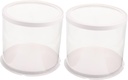 2pcs Round Cake Boxes Paper Bakery Display Boxes Transparent Cake Carrier Birthday Present