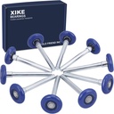 XiKe 10 Pack Blue 2" Nylon Garage Door Roller 4" Stem, Quiet/Durable and High Load, Use 6200-2RS Double Seals Precision Bearings.