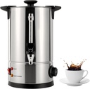 CNCEST Commercial Grade Stainless Steel 8L/2.11Gal 1KW Coffee Urn Coffee Maker Hot Water Urn for Home Party Office Wedding, Temperature Adjustable (30-110°C/86-230°F)