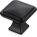 Ravinte 20 Pack Solid Single Hole Square Foot Cabinet Arch Knobs Kitchen Cabinet Knobs Matte Black Cabinet Knobs Black Drawer Pulls Kitchen Cabinet Hardware Knobs for Cabinets Cupboard Handles