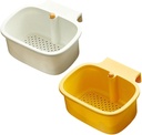 Strainer for Kitchen, Over the Sink Strainer Basket for Kitchen, Space Saving Outdoor Multiuse Foldable Sink Tub, Dishpan, Portable Storage Tray for Vegetable Washing, Camping, RV (2pc)