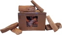Pecan Wood - Premium Pecan Smoking Wood Splits for BBQ and Grilling, 7-8" Long, 1-3.5" Diameter, 25-30 Splits, 12x16x8 Box, 1536 cu in, Approx 30 lbs