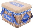 Large Blue Tinplate Cookie Jar Handle Creative Snack Box for Baking and Gifting Unique Delicate Candy Container for Parties and Special Occasions