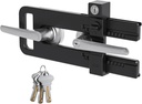 AST Double Door Lockout Device, French Door Reinforcement Lock with 3 Keys, Lockout to Double Door Knobset and Handleset, Childproof Door Lock, Premium Version (Matte Black with Keyed Differ)