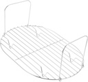 Cabilock Iron Steaming Rack for Slow Cooker with Handle Versatile Round Steamer Stand for Air Fryer and Rice Cooker Efficient Draining Design Space Saving Kitchen Cooking Accessory