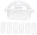 LIFKOME Dessert Round Packing Boxes Packaging Box Single Cupcake Container Dessert Packaging