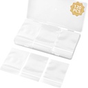 120 PCS Small Plastic Bags for Jewelry, 2" x 2.76" Resealable Clear Poly Baggies, 2.4 Mil Mini Zip Bags for Small Business, Storage, Gifts, Candy, Screws