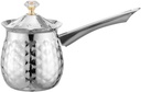 Turkish Coffee Pot Warmer Milk Stainless Steel Arabic Cezve Ibrik Coffee Pot 200ml Espresso Decanter Maker Boiler with Spout for Stove Top