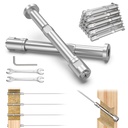 BLIKA Upgraded 20 Pack 1/8" Swageless Invisible Cable Railing Kits for Deck Stair Railing, T316 Stainless Steel, Swageless Cable Fittings for 2"x2" Wood/Metal Posts, Cable Railing Hardware