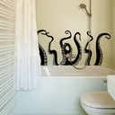 SUPERDANT 4PCS Octopus Tentacles Wall Sticker Sea Animal Wall Decor Mural Home Art Decor Octopus Vinyl Art Decal for Bathroom Bathtub Decoration Stickers Bathroom Wallpaper Vinyl Sticker Decals