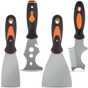 4Pcs Stainless Steel Paint Scraper Multi-Use Putty Knife Set for Removing Wallpaper, Painting and Decorating