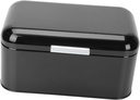 Vintage Black Iron Bread Box Multi-functional Baked Food Storage Container for Kitchen Practical Bread Holder Lid for Pantry Organization