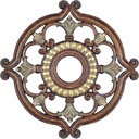 Livex Lighting 8216-64 Ceiling Medallion in Palacial Bronze with Gilded Accents, 0.1 x 0.1 x 1.5