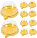 100pcs Round Plastic Egg Yolk Crisp Packaging Boxes High Dome Cupcake Containers for Baking and Wrapping Stackable Design