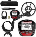 DR.ÖTEK Metal Detector for Adults Waterproof, Professional Gold Detector Kit with High Accuracy, 10" IP68 Coil, Backlight LCD Display, 5 Modes, Advanced DSP Chip for Treasure Hunting, MTXR-Red