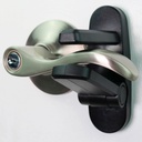 Door Lever Lock (1 Pack) Prevents Toddlers from Opening Doors. 3.25" L * 1.5" W * 4.5" H Easy One Hand Operation for Adults. Durable ABS with 3M Adhesive Backing. Simple Install (Black)