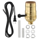 Lamp Making Kit, Lamp Parts for Repair Replacement or Rewire Table and Floor Lamps, 3 Way Socket 10 Foot Matching Cord and Essential Hardware, DIY Lamp Kits for Do It Yourself