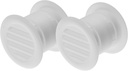 Vent Systems 1.5" Inch Pack of 2 White Door Air Register - Two Sided Door Louvers - Mini Circle - Ventilation Grille - Indoor Vent Grates - Bathroom, Cabinet, Garage Through The Door Vent Cover
