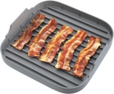Jillmo Silicone Microwave Bacon Cooker, Large Microwave Bacon Tray, Grey
