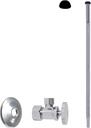 Westbrass Corrugated Supply Kit with Round Handle, 5/8" OD x 3/8" OD x 15", Polished Chrome, D105K15-26
