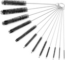 Straw Cleaner Brushes Sets, 12 Pieces 8.2 Inch Botthle Cleaning Brush and Nylon Tube Brush Brush Kit for Sippy Cup, Tumbler, Water Bottle, Drinking Straw (Black)