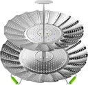 Vegetable Steamer Basket for Pot, 2 Layer Separable-Collapsible-Expandable Smooth Edge Stainless Steel for Kitchen and Outdoor Cooking Food