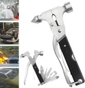 Car Safety Hammer Glass Breaker,Emergency Escape 12-in-1 Car Stainless Steel Hammer Multi-Tool, Vehicle Tool Kit, Outdoor Rescue Camping Emergency Essentials - Suitable for Men, Women