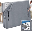 Mattress Bags for Moving and Storage, BETU Twin Mattress Protector Waterproof Mattress Cover with 8 Heavy Duty Handles and Zipper Extra Thick Moving Supplies for Dorm Bed Reusable (77x42x13.5 Grey)