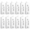 Window Latch Locks Window Parts and Hardware Tilt Latch Plastic Construction, Spring Loaded, 2 Inch Hole Center Spacing Sliding Lock Replacement(12 Pieces)