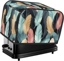 Feather Toaster Cover 2 Slice, Two Slice Bread Machine Covers Quilted Toaster Dust Cover Bread Maker Cover Universal Size Kitchen Small Appliance Cover With Top Handle