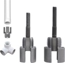 Pipe Threading Tool for PVC, Internal External Pipe Threading Tool, 1/2 and 3/4 Inch Plastic Thread Maker, Electric Drill Compatible Pipe Thread Cutting Tool (2PCS)