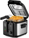 SUSTEAS Deep Fryer with Basket, 1500W Electric Deep Fryers for Home Use with Temperature Control, Removable Lid and 2.5L Non-Stick Inner Pot Easy to Clean
