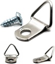 PHS D-Ring Picture Hangers with Screws 100 Pack - Small Triangle Frame Hangers for Picture Hanging - Mirror Hanging Hardware - Picture Frame Hardware for Lightweight Paintings