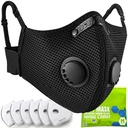 BASE CAMP M Plus Maschera antipolvere, Maschera a faccia riutilizzabile traspirante con 6 filtri in carbonio attivi per la lavorazione del legno Grinding da cucire (Modern1)