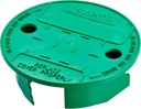 Underhill Sprinkler Valve Round Box Lid, VersaLid 6 Inch to 7 Inch Universal Cover for Automatic Irrigation System, Green, VL-6