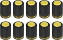 uxcell 100Pcs PVC Heat Shrink Capsules Wine Bottle Capsules Shrink Cap Wrap Shrink Top Cover Flower Pattern for Wine Cellars and Home Kitchen, Black 32x50mm