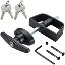 CZC AUTO Shed Door Latch T-Handle Lock Kit, 4 1/2" Stem, Suitable for Gate, Barn, Garage, Chicken Coop Door Lock, 4 Keys